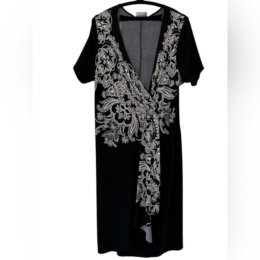 Avenue Faux Wrap Drape Front Dress 22/24